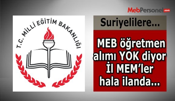 Milli Eğitim Öğretmen Alımı Yok Diyor, İl MEM'ler Duyuruya Çıkıyor