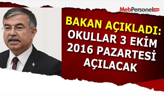 Okullar Ekim Ayında Açılacak
