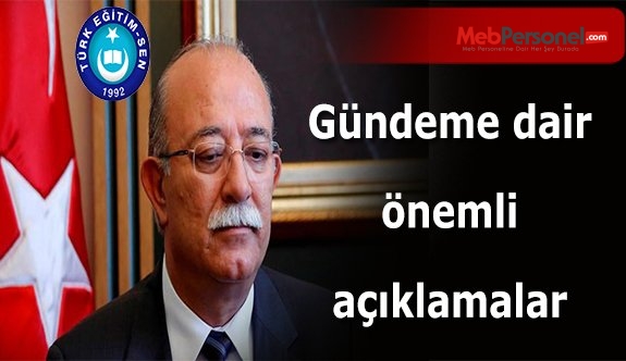 TES Başkanı İsmail Koncuk'tan Gündeme Dair Açıklamalar