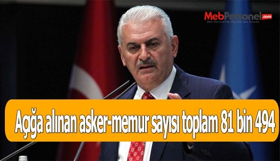 Açığa alınan asker-memur sayısı toplam 81 bin 494