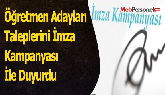 Öğretmen Adayları Taleplerini İmza Kampanyası İle Duyurdu
