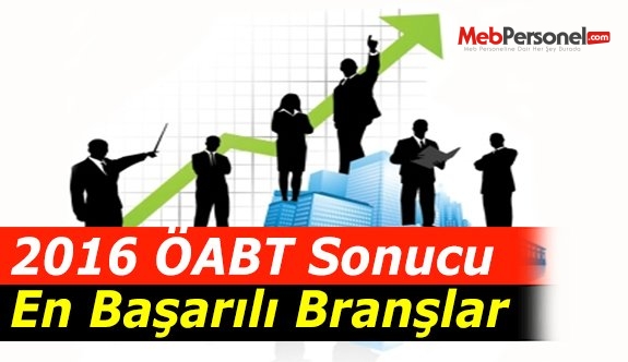 2016 ÖABT Sonucu En Başarılı Branşlar