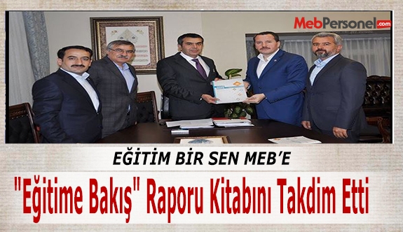 EBS MEB'e "Eğitime Bakış" Raporu Kitabını Takdim Etti