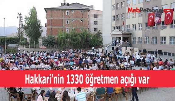 Hakkari’nin 1330 öğretmen açığı var