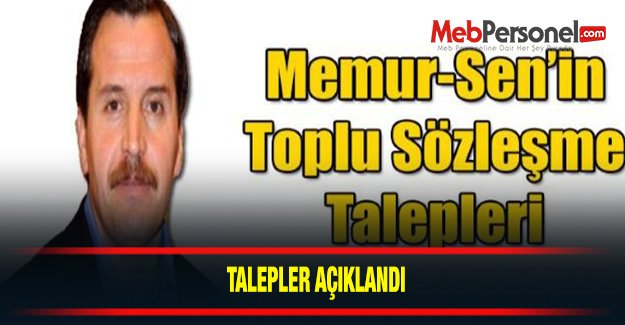 Memur-Sen’in “2016-2017 Toplu Sözleşme Talepleri” Açıklandı