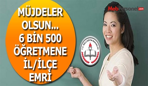MEB, 6500 Öğretmeni İl Emrine Veriyor