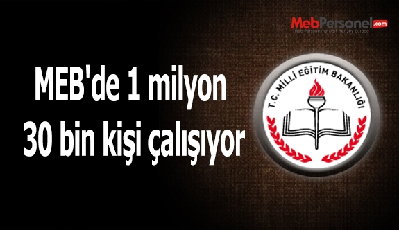 MEB'de 1 milyon 30 bin kişi çalışıyor