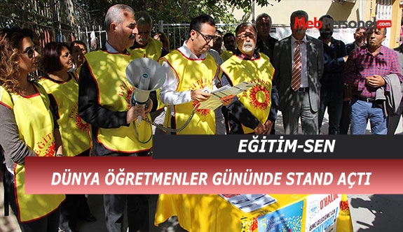 Eğitim-Sen Dünya Öğretmenler Günü’nde stant açtı