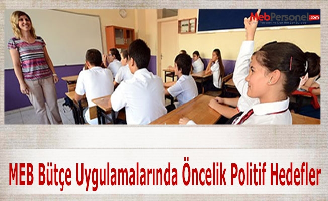 MEB Bütçe Uygulamalarında Öncelik Politif Hedefler