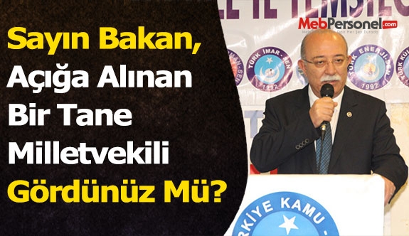 Sayın Bakan, Açığa Alınan Bir Tane Milletvekili Gördünüz Mü?