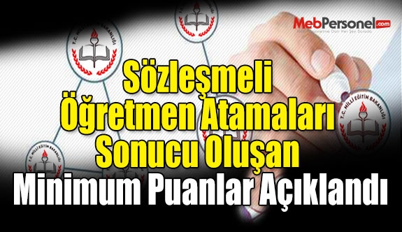 Sözleşmeli Öğretmen Atamaları Sonucu Oluşan Minimum Puanlar Açıklandı