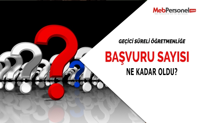 Geçici Süreli Öğretmenliğe Başvuru Sayısı