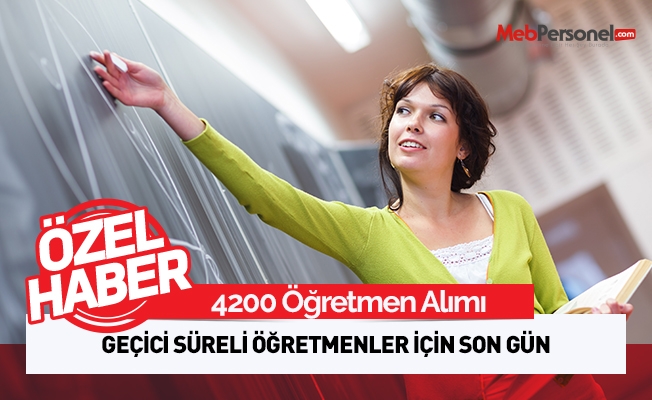 Geçici Süreli Öğretmen Alımı Başvurusu İçin Son Gün
