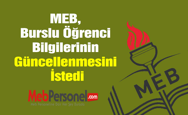 MEB, Burslu Öğrenci Bilgilerinin Güncellenmesini İstedi