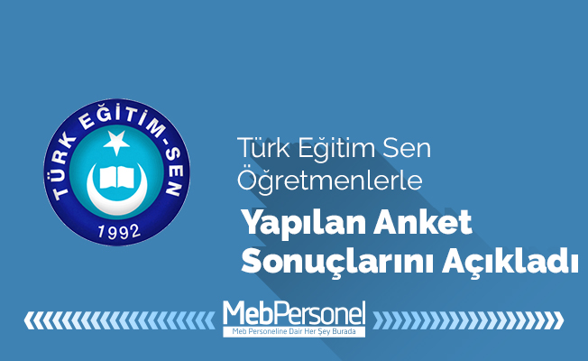 TES, 4 Kasım Öğretmenler Günü anketi sonuçlarını yayınlandı