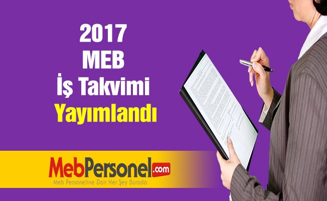 2017 MEB İş Takvimi Yayımlandı