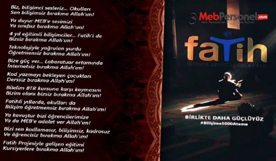 Ataması Yapılamayan Bilişim Öğretmenleri DUA Şiiri İle Seslerini Duyuruyor