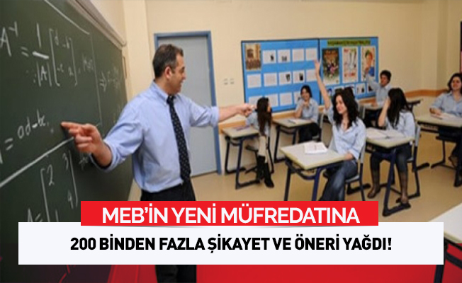 MEB'in yeni müfredatına şikayet ve öneri yağdı