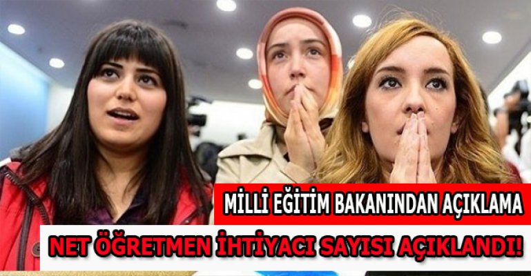 MEB İsmet Yılmaz Net Öğretmen İhtiyacı Sayısını Açıkladı