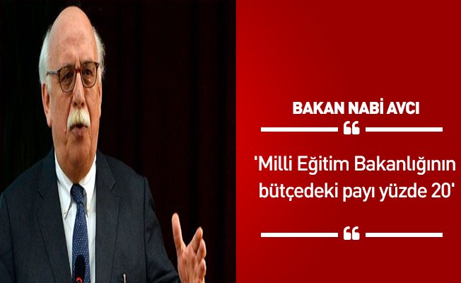 'Milli Eğitim Bakanlığının bütçedeki payı yüzde 20'