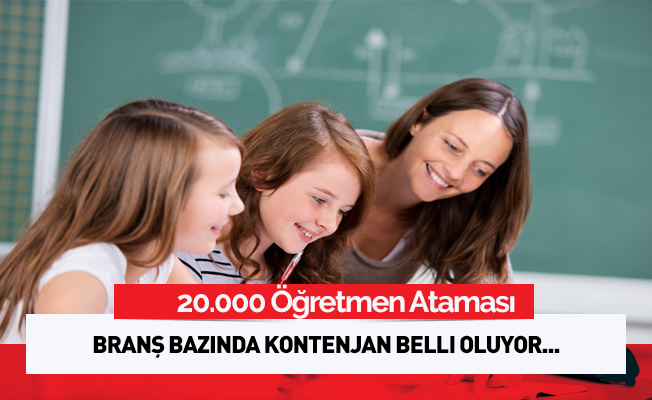 20 Bin Öğretmen Atamasında Branş Kontenjanları Nasıl Olur?