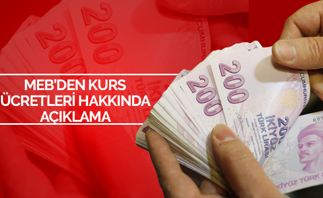 MEB'den Kurs Ücretleri Hakkında Açıklama
