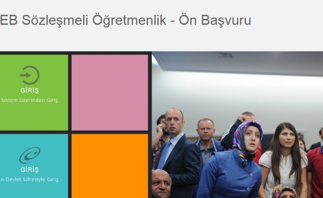 MEB Sözleşmeli Öğretmenlik - Ön Başvuru Ekranı
