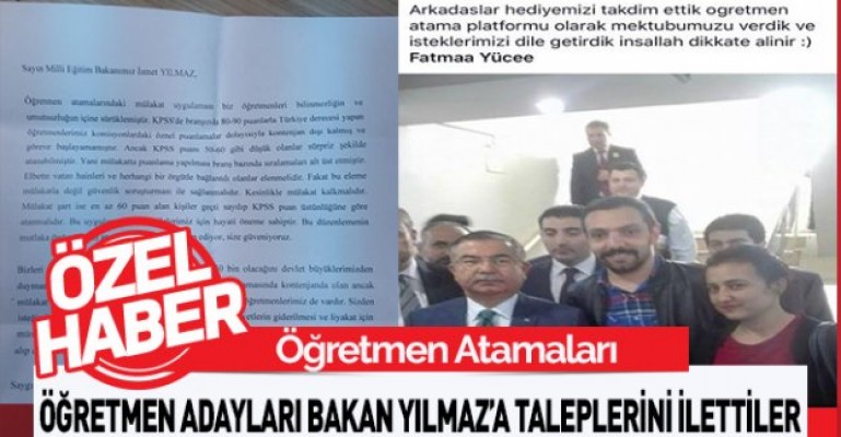 Öğretmen Adayları Taleplerini Bakan Yılmaz'a İletti