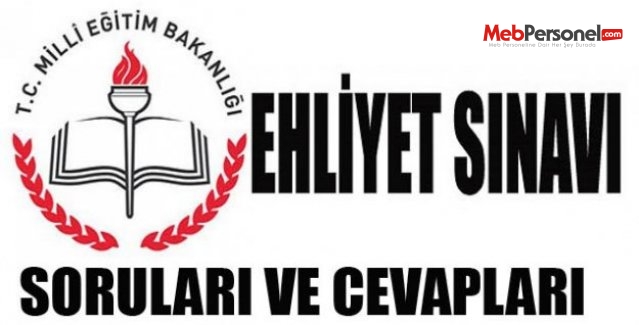 MTSAS Ehliyet sınav soru ve cevapları 29 Ağustos 2015 - 29.08.2015 MEB