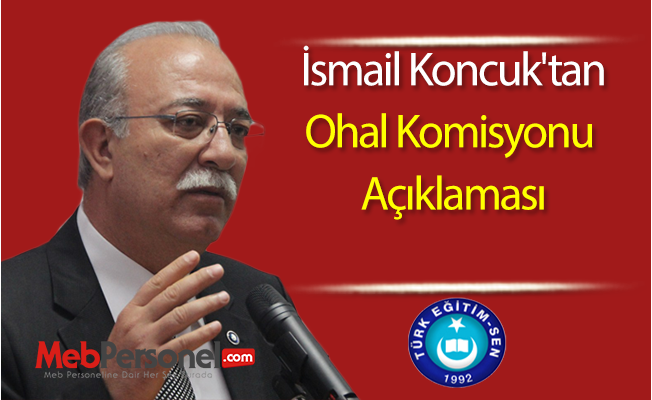 İsmail Koncuk'tan Ohal Komisyonu Açıklaması