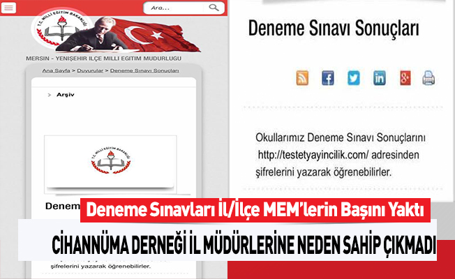 MEB'DE İL MÜDÜRLERİ VE İLÇE MÜDÜRLERİNE DENEME SINAVLARINDAN CEZA YAĞDI