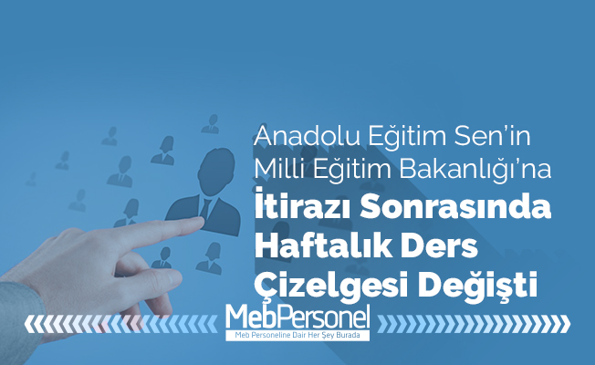 AES'in uyarısından sonra haftalık ders çizelgesi değişti