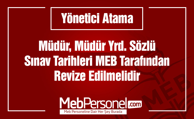 MEB Yönetici Atama Mülakatları Ramazanda Yapılmamalıdır