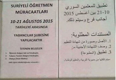 Suriyeli Öğretmen Geliyor