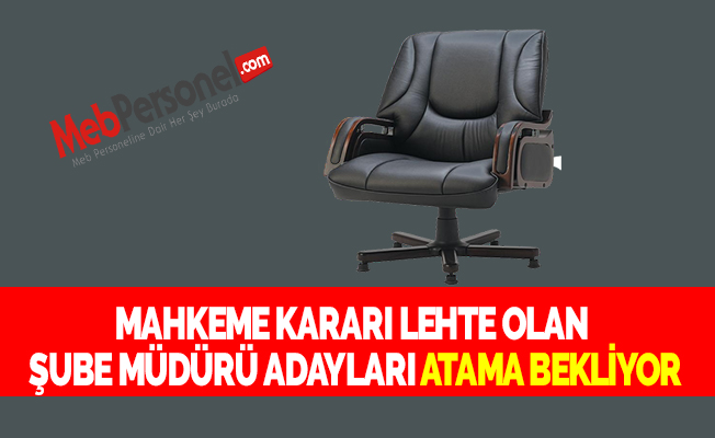 MAHKEME KARARI LEHTE OLAN ŞUBE MÜDÜRÜ ADAYLARI ATAMA BEKLİYOR