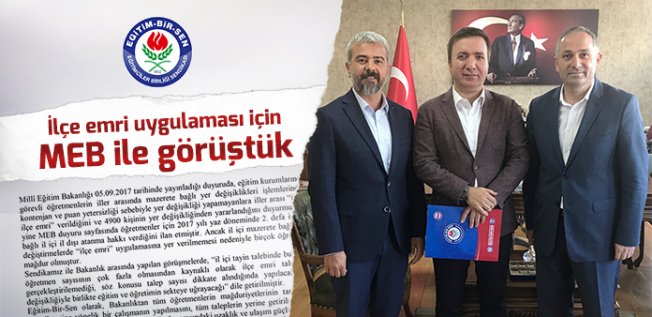 EBS: İlçe emri uygulaması için MEB ile görüştük