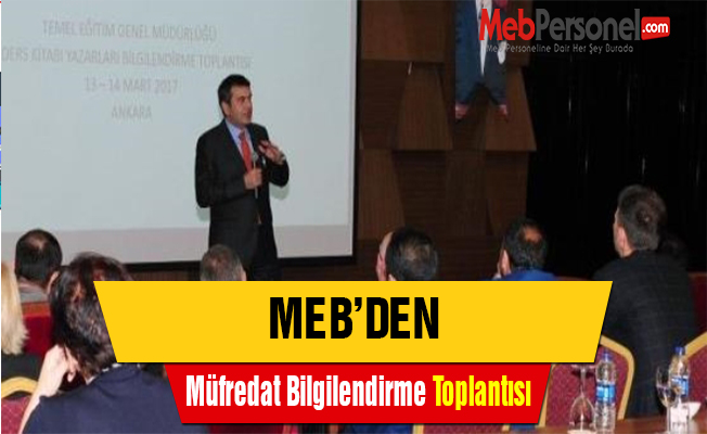 MEB'den 'Müfredat Bilgilendirme' Toplantısı