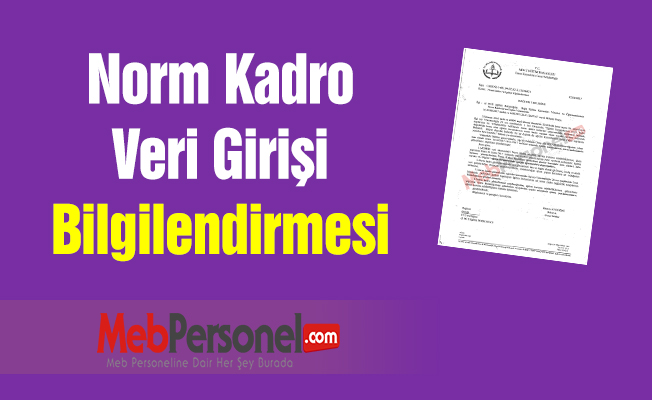 Norm Kadro Veri Girişi Bilgilendirmesi