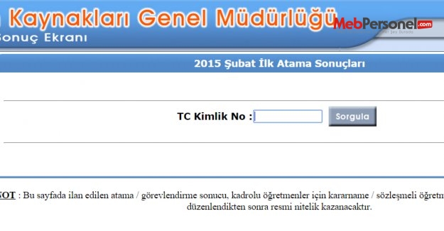 2015 Öğretmen Atama Sonuçları 15 Eylül Salı Günü Açıklanacak