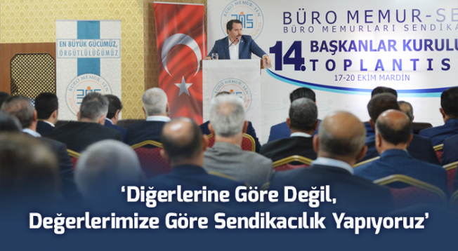 Yalçın: Diğerlerine Göre Değil, Değerlerimize Göre Sendikacılık Yapıyoruz