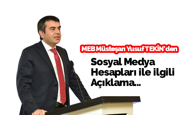 Yusuf Tekin'den Sosyal Medya Hesabı Uyarısı