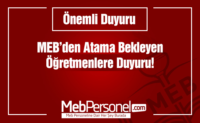 MEB'den öğretmen adaylarına önemli duyuru