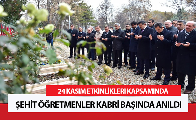 Öğretmenler Günü etkinlikleri kapsamında şehit öğretmenler kabri başında anıldı