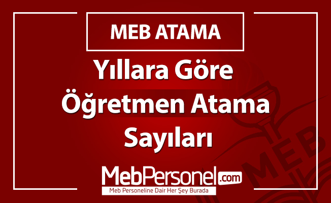 Yıllara Göre Öğretmen Atamaları Sayıları