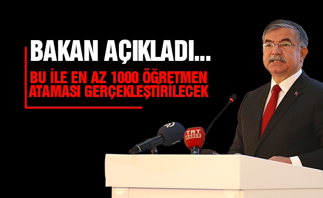 Bu ile 1000'den Fazla Öğretmen Ataması Yapılacak