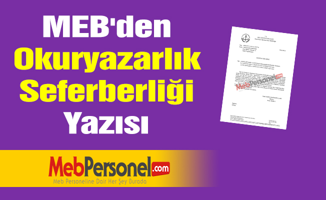 MEB'den ''Okuryazarlık Seferberliği'' Yazısı