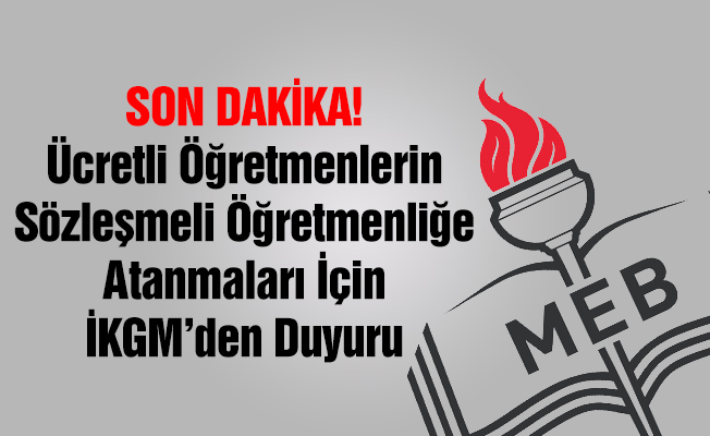 5000 Ücretli Öğretmen Ataması İçin MEB Duyurusu