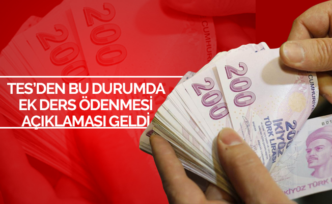 Bu Durumda Ek Ders Ödenmesi Sağlanmalıdır!