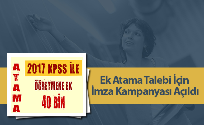 Ek Öğretmen Ataması Talebi İçin İmza Kampanyası Açıldı