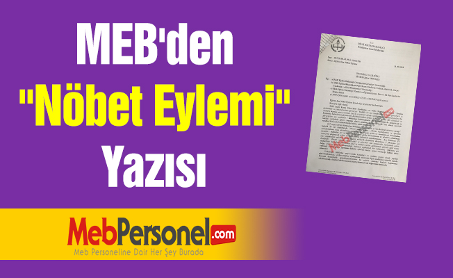MEB'den ''Nöbet Eylemi'' Yazısı
